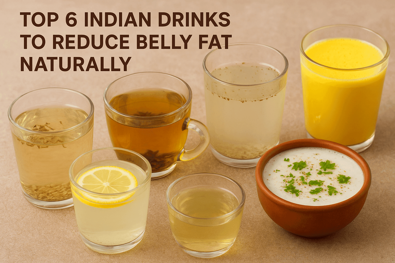 Top 6 Indian Drinks to Reduce Belly Fat