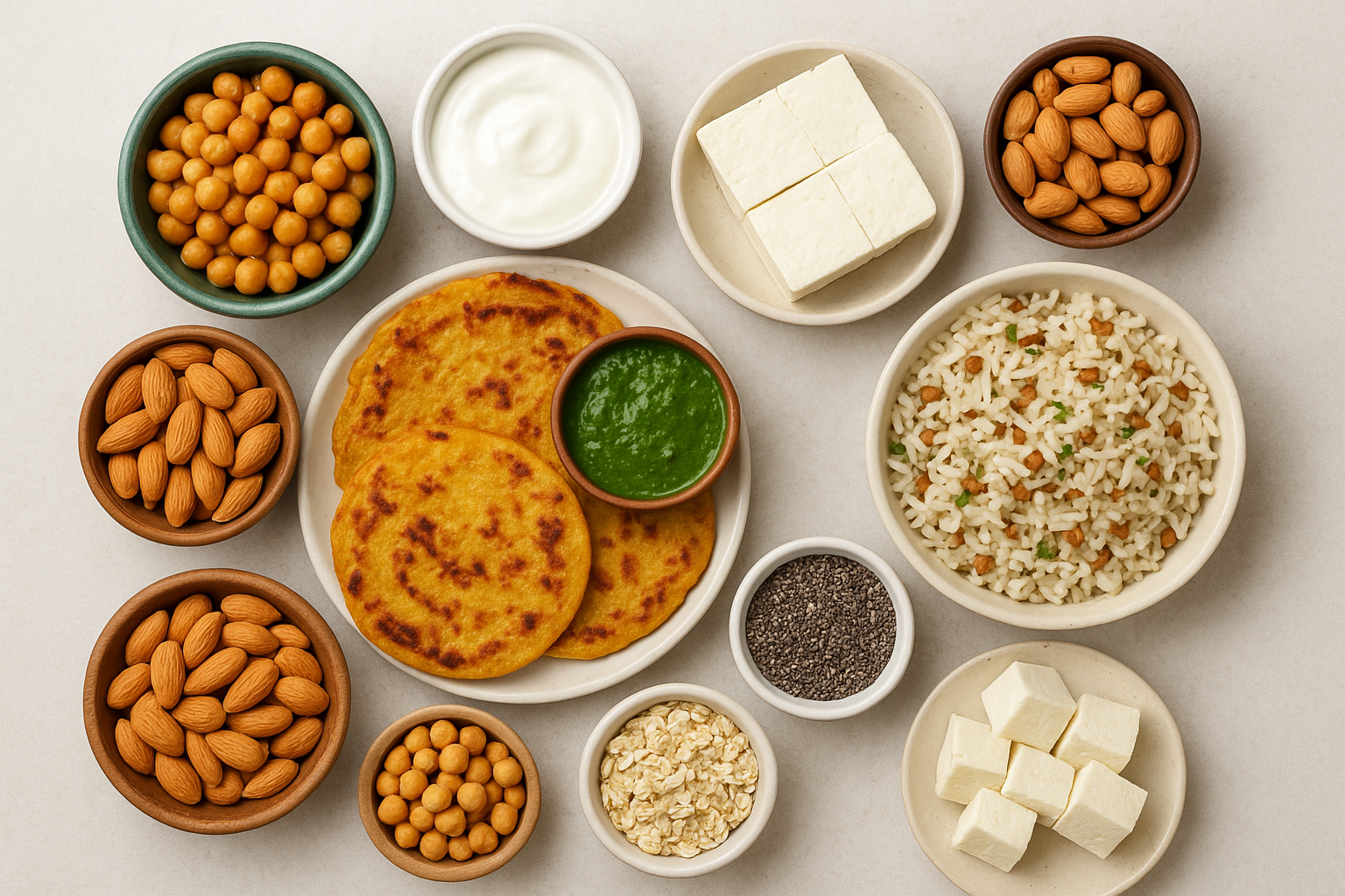 veg diet for 100g protein daily